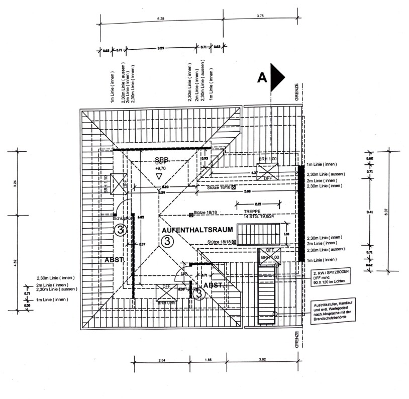 Grundriss Spitzboden